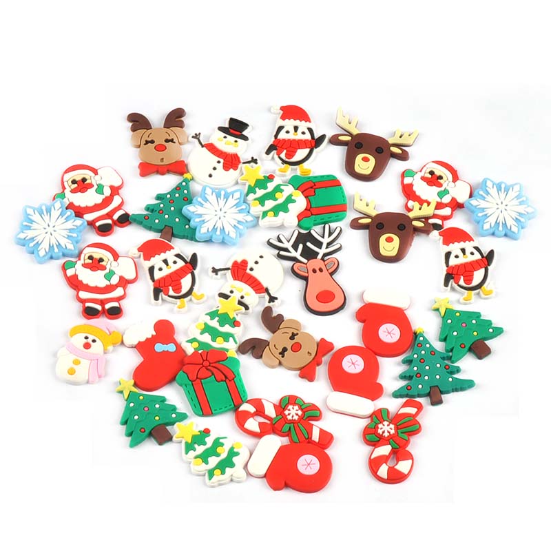 Christmas Craft Embellishment - Adornos de resina de Papá Noel/pingüino/calcetines,