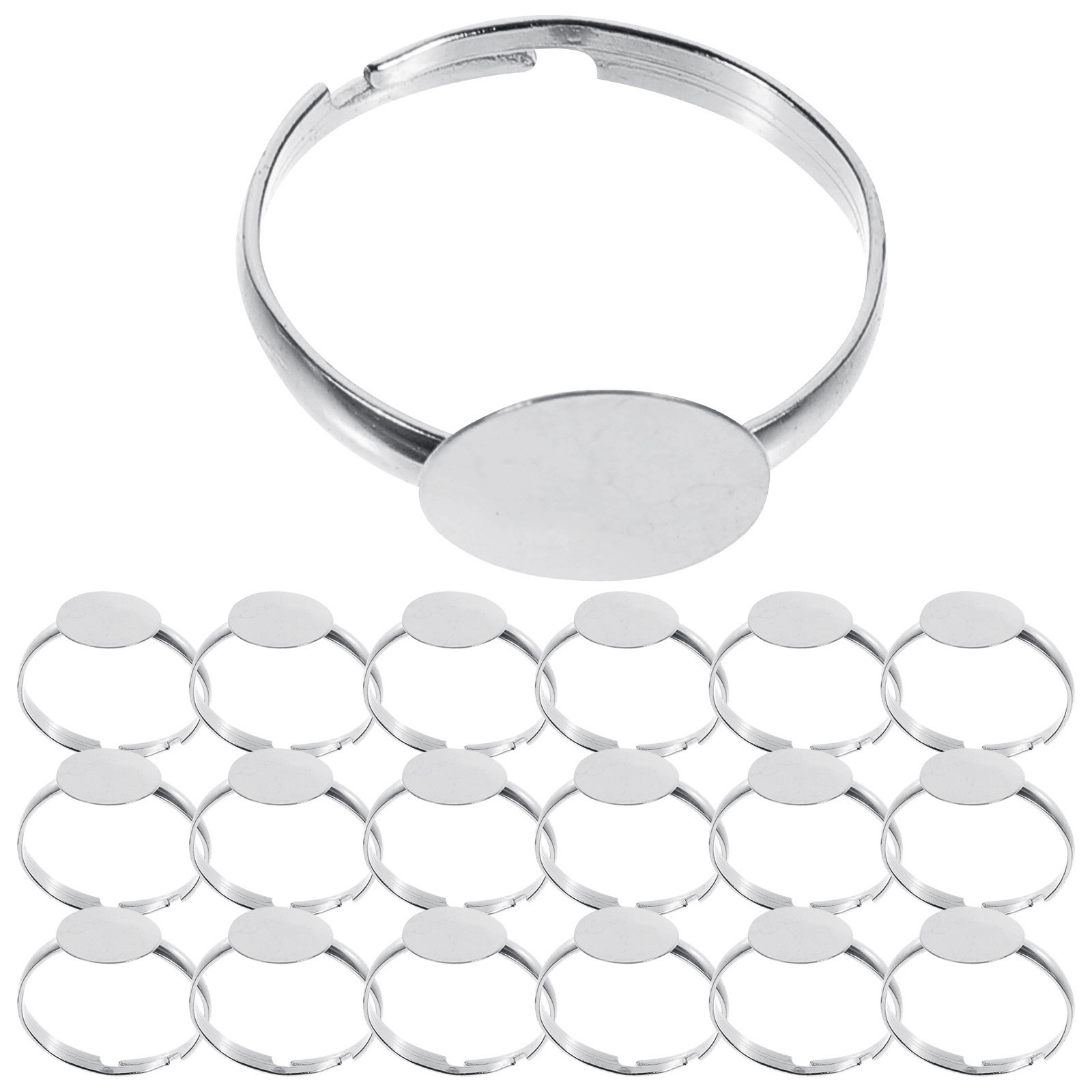 Embellishment Crafts - 100 piezas de bases de anillos
