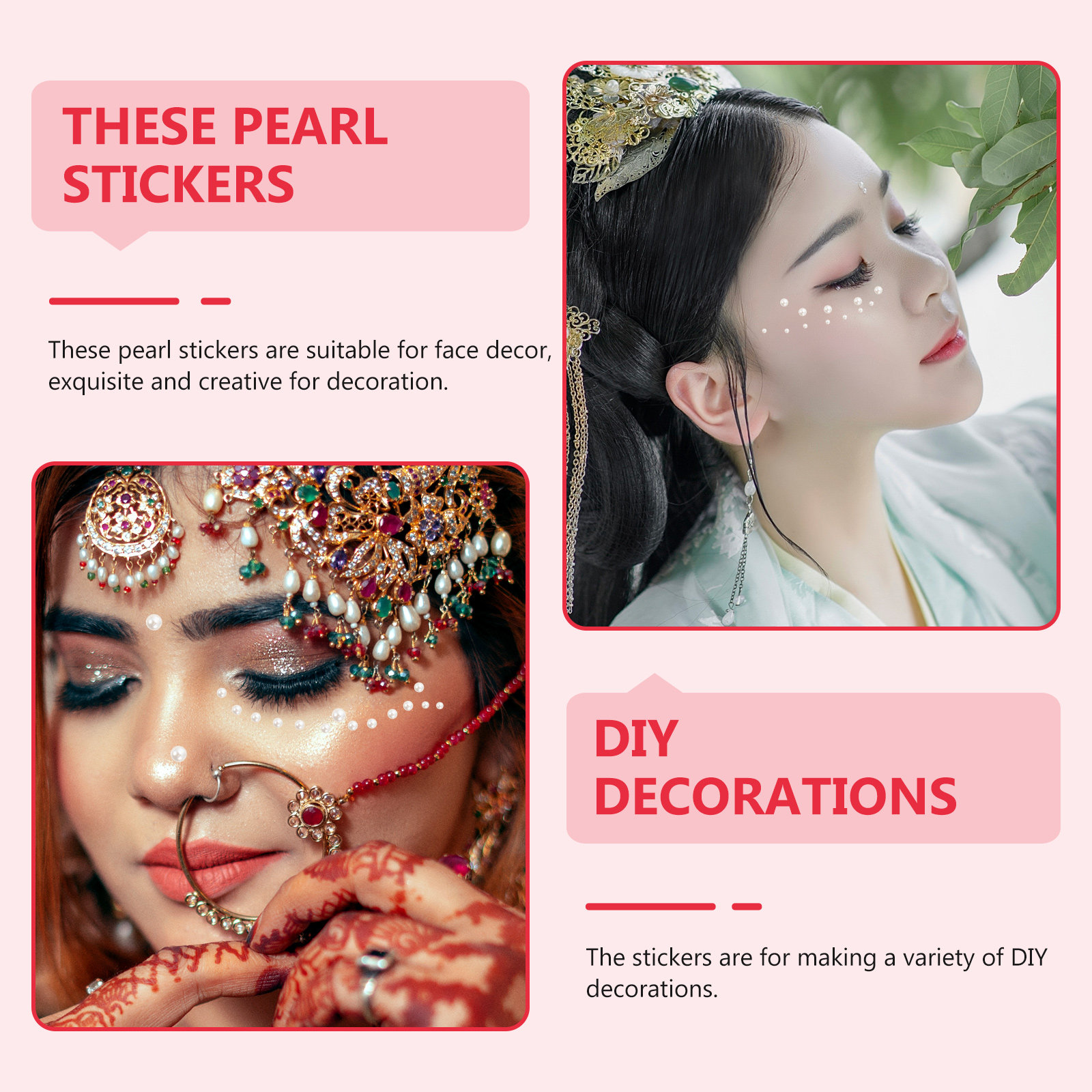 Craft Embellishment - 5 unidades de pegatinas adhesivas con