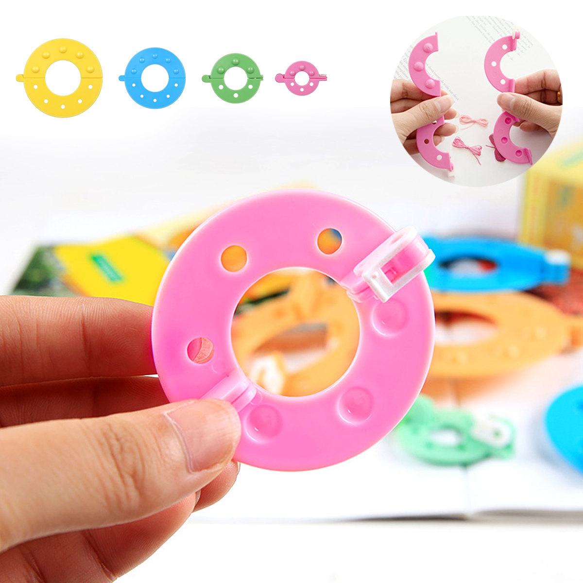 Pom Pom Maker Tool - Juego de 8 Herramientas para Hacer