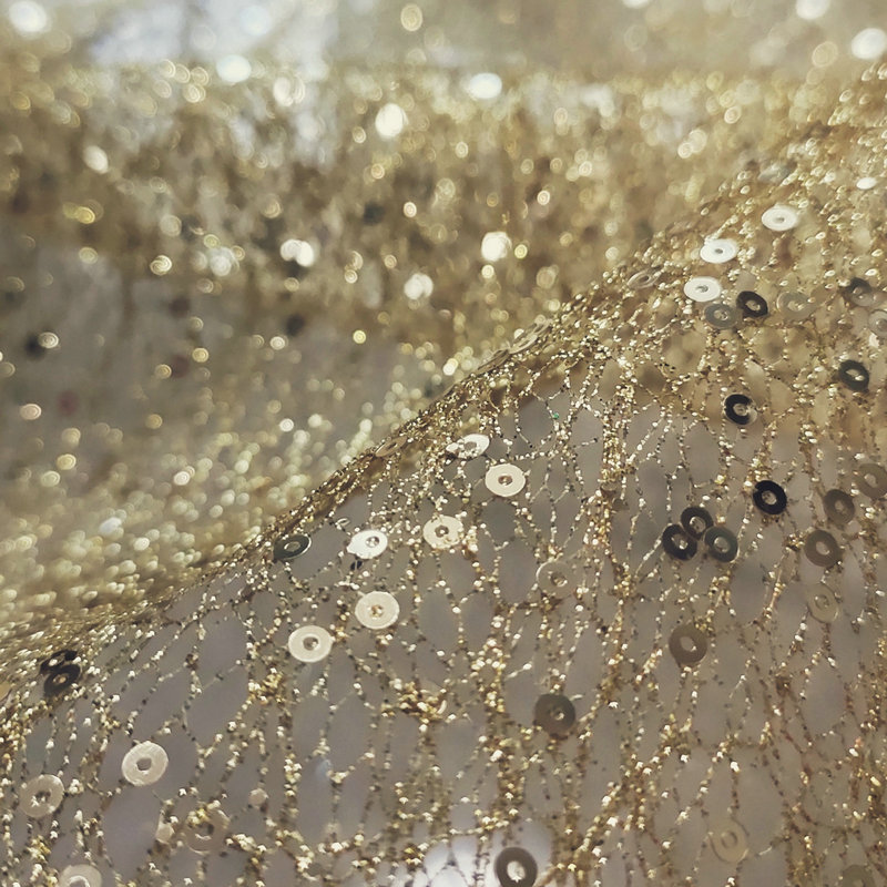 Crystal Mesh Fabric - Tela de diseño de hierro forjado