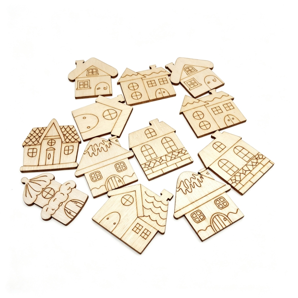 Adornos navideños de madera de - Christmas Craft Embellishment reseña y precio