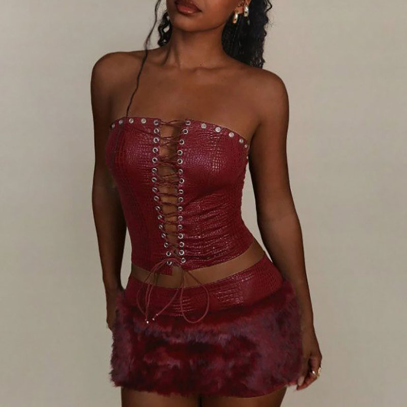 Conjunto de Dos Piezas Sexy pa - Elastic Lace Trim reseña y precio
