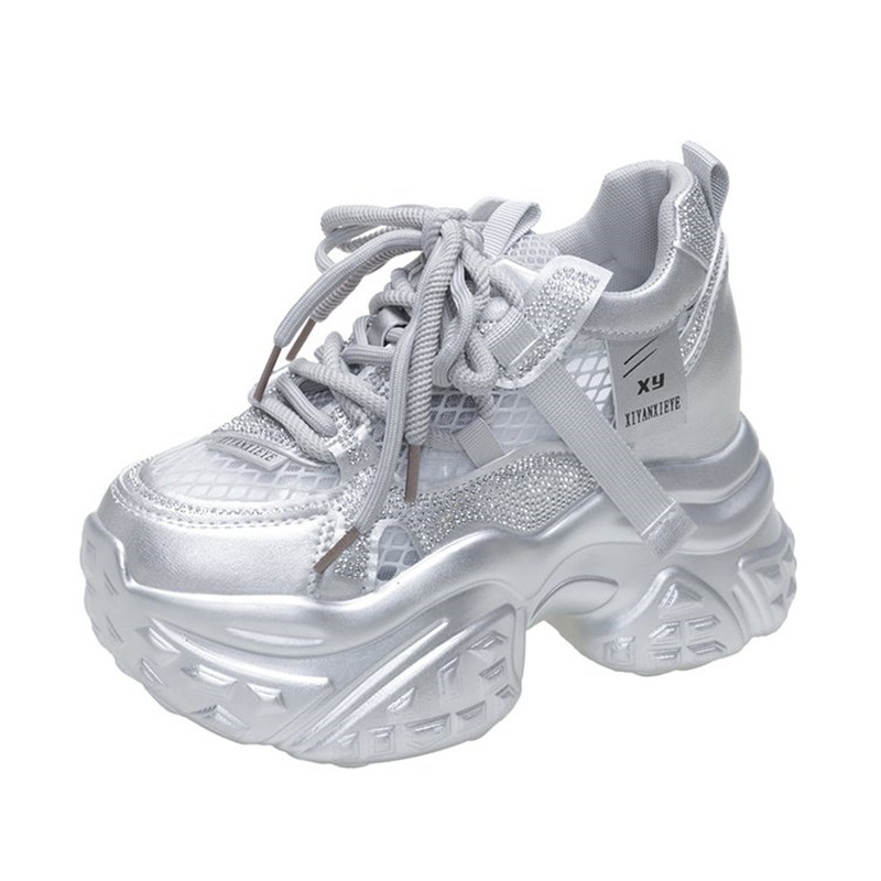 Nuevas zapatillas de plataform - Crystal Mesh Fabric reseña y precio