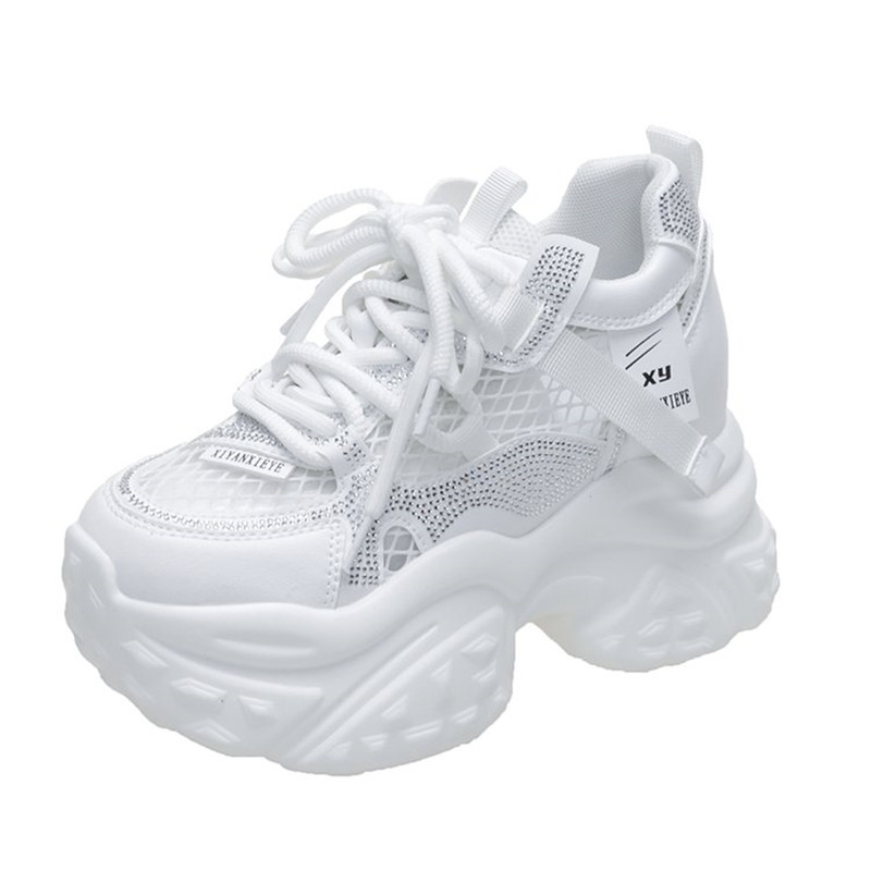 Nuevas zapatillas de plataform - Crystal Mesh Fabric reseña y precio