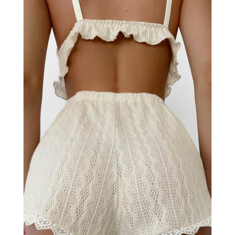 Conjunto de Cmi texturizado co - Elastic Lace Trim reseña y precio