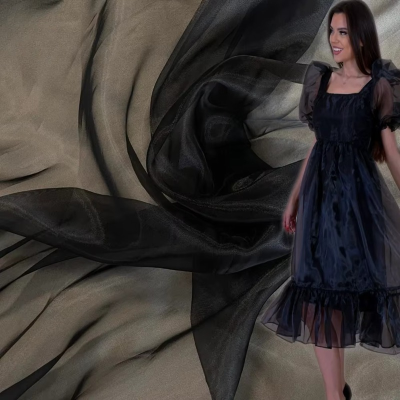 Tela de Organza Negra con Cris - Crystal Mesh Fabric reseña y precio