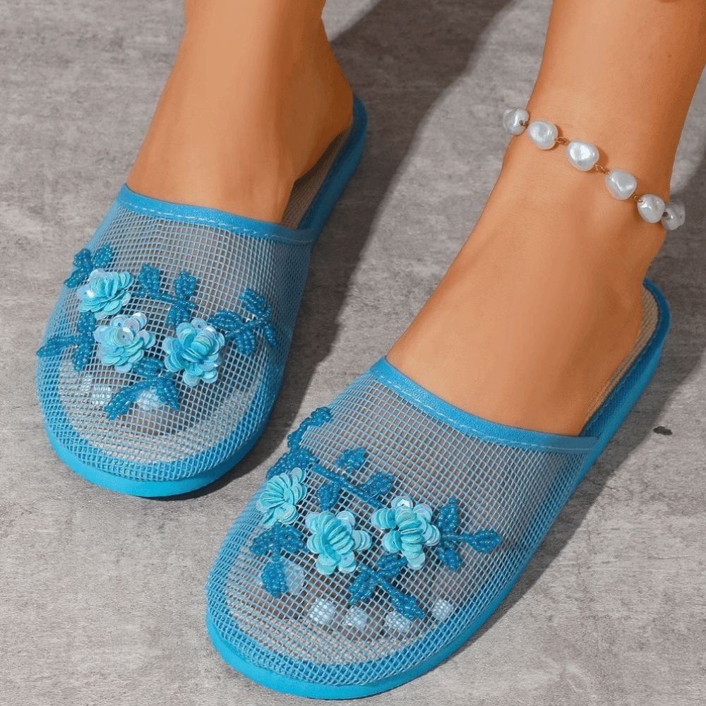 Sandalias Casuales de Malla co - Embroidery Embellishments reseña y precio