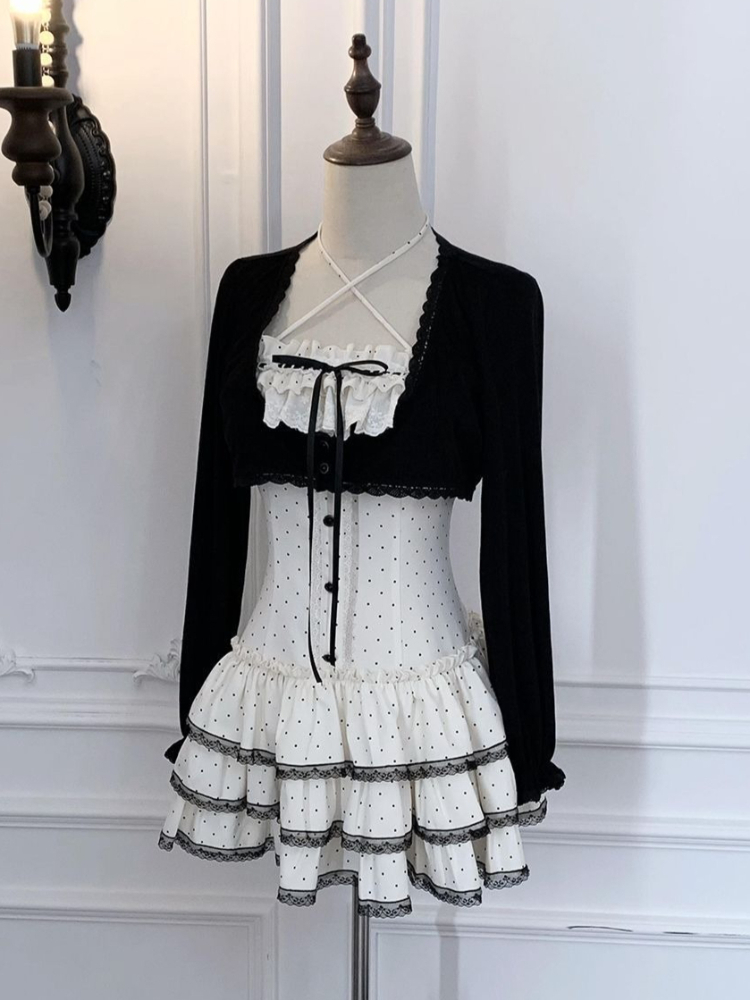 Conjunto de Vestido Camisero C - Elastic Lace Trim reseña y precio